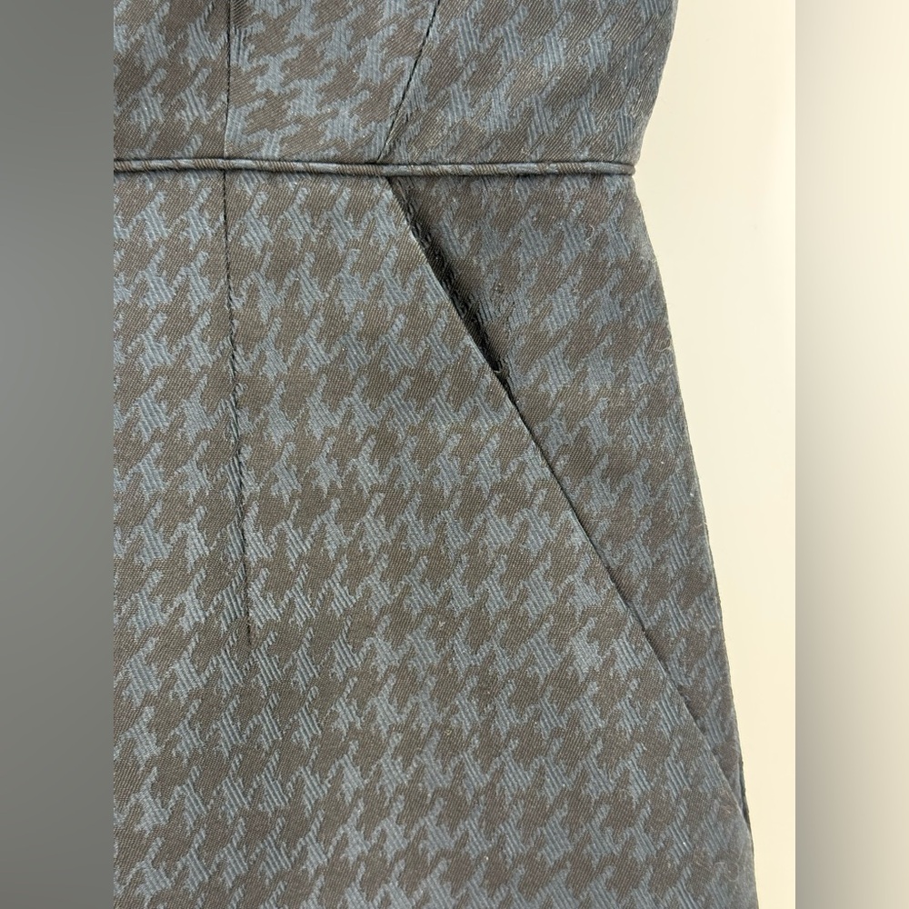 Banana Republic Navy Houndstooth Sleeveless Sheath Elegant Office Career Dress - Picture 9 of 15